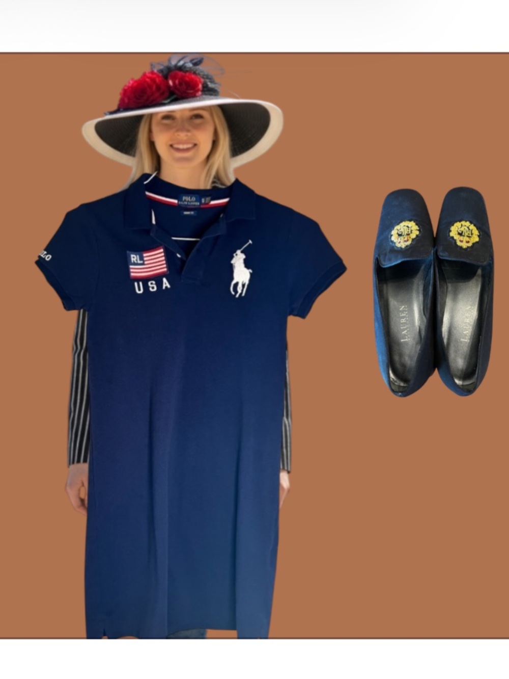 Polo by Ralph Lauren Navy Polo Shirt Dress with White Logo